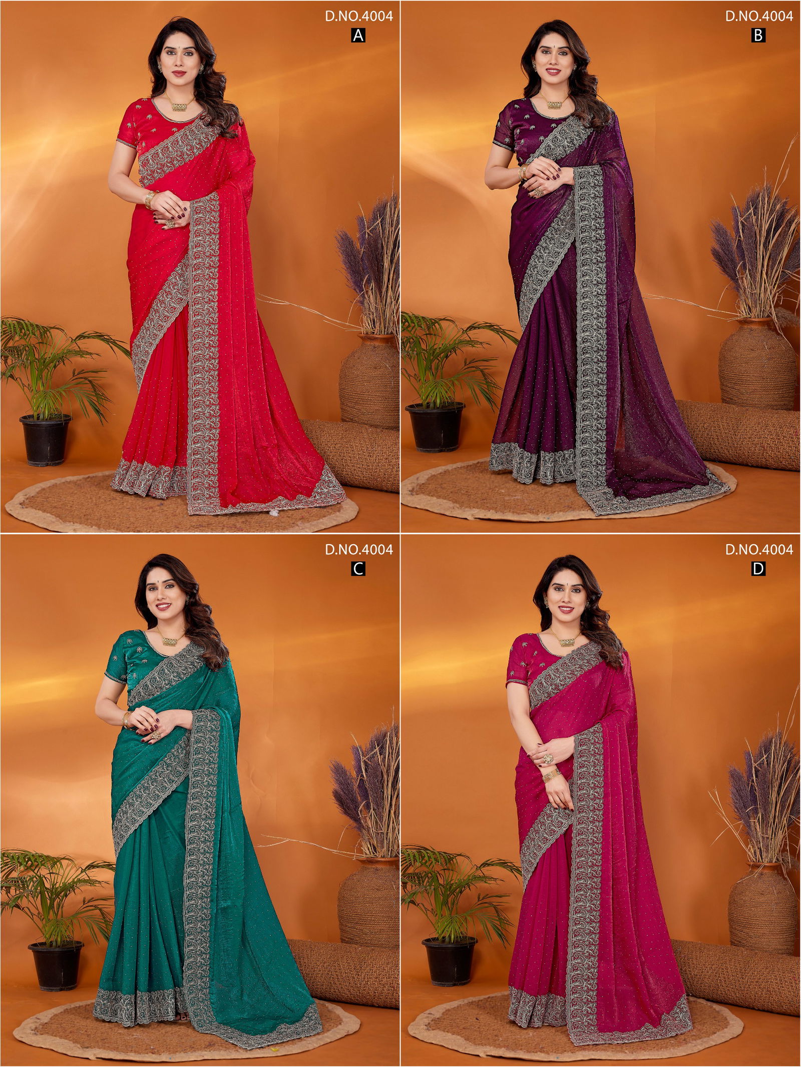 Jayshree 4004 A To D Fandy Chiffon Occasion Wear Saree Orders In India